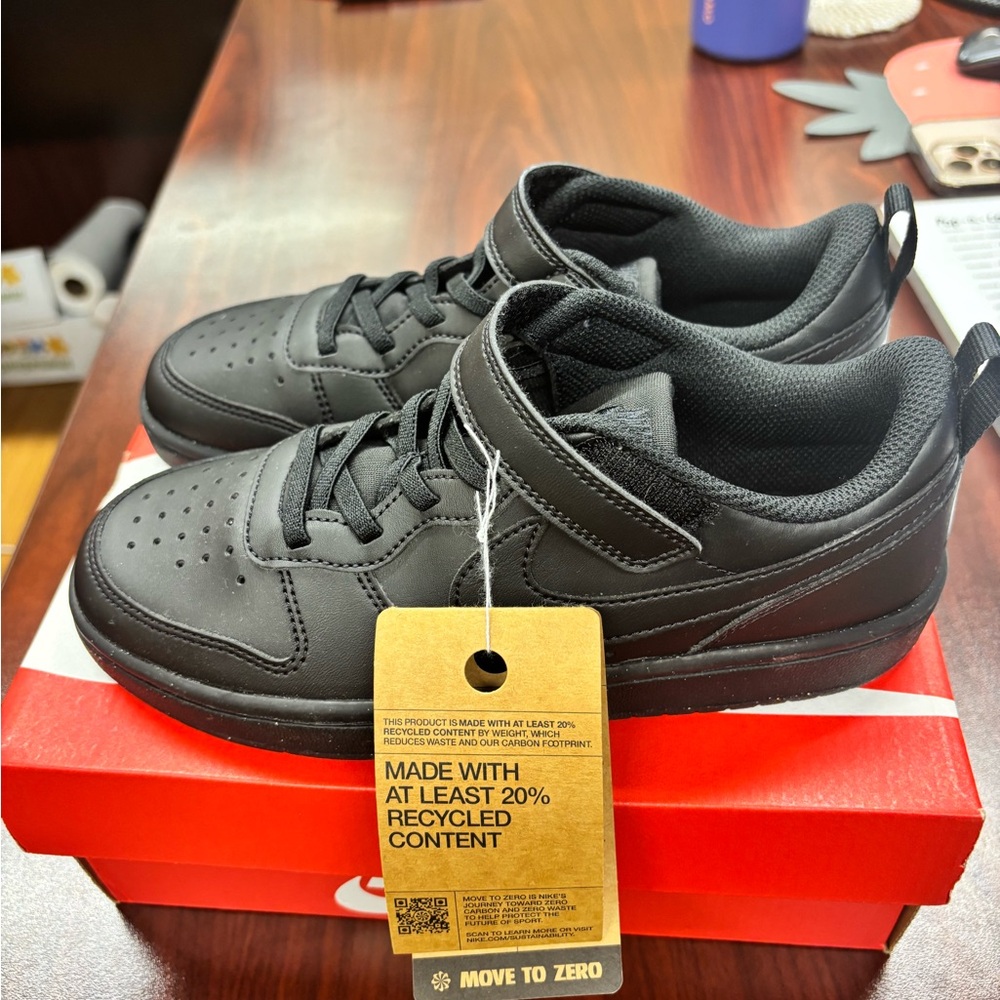 Kids Nike Court Borough Low - black